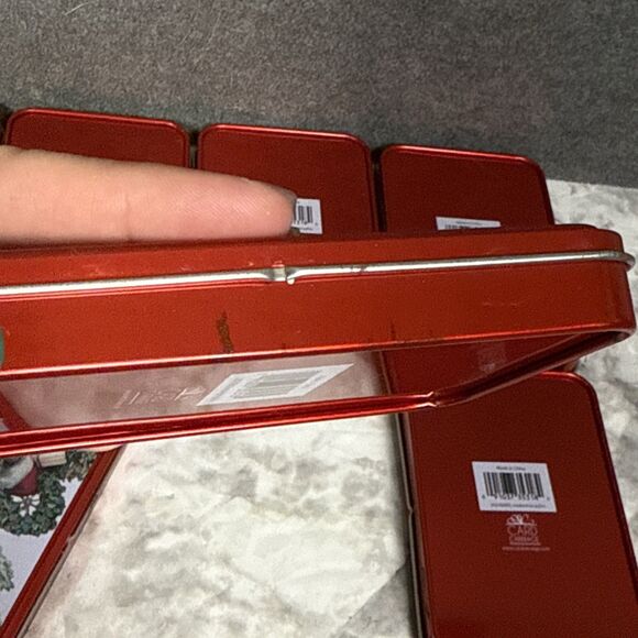 Lot of 8 Holiday Metal Christmas Themed Gift Card Tin Santa Claus READ - Picture 6 of 6